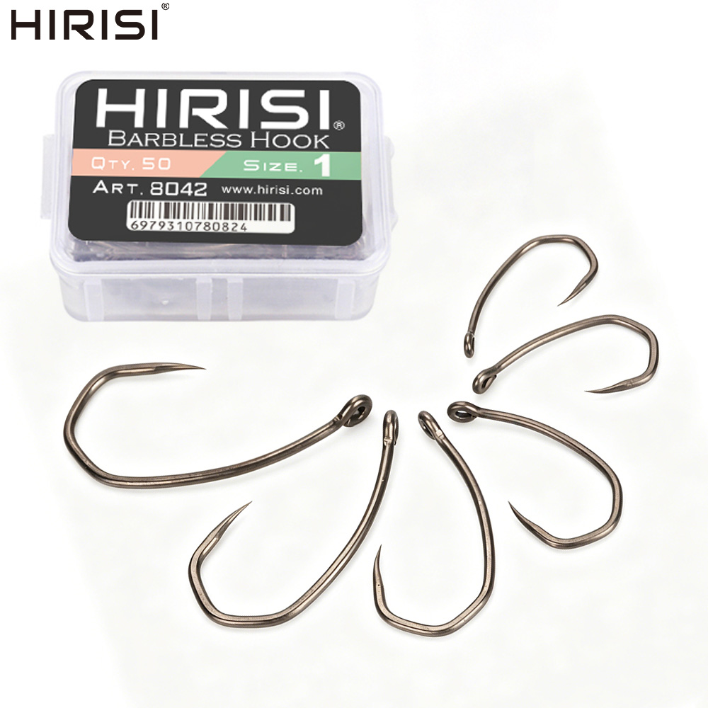 Hirisi 8042 100Pcs PTFE Coated - Fishing Hook Barbless review and price